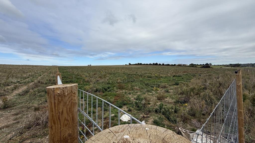 Lot: 30 - LAND EXTENDING TO 15 ACRES - Image of land over fence from gated access